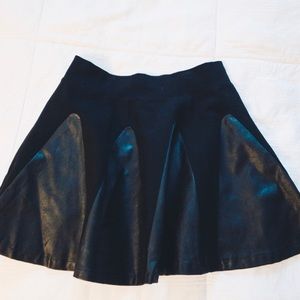 Black pleather skirt